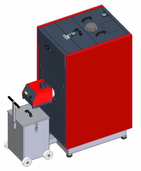 Granulu katls Everclean PK160 ar pelnu konteineru